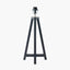 Whitby Matt Black Wood Tapered 4 Post Table Lamp Base with Henry 35cm White Handloom Cylinder Lampshade