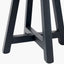 Whitby Matt Black Wood Tapered 4 Post Table Lamp Base with Edward 35cm Natural Linen Cylinder Lampshade