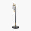 Wanda White Orb and Black Metal Table Lamp