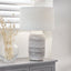 Kira White and Black Textured Stoneware Table Lamp