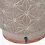 Sidra Grey Stoneware Etch Detail Table Lamp Base with Lino 35cm White Self Lined Linen Cylinder Lampshade
