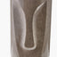 Visage Grey Face Design Tall Stoneware Table Lamp Base with Henry 45cm White Handloom Cylinder Lampshade