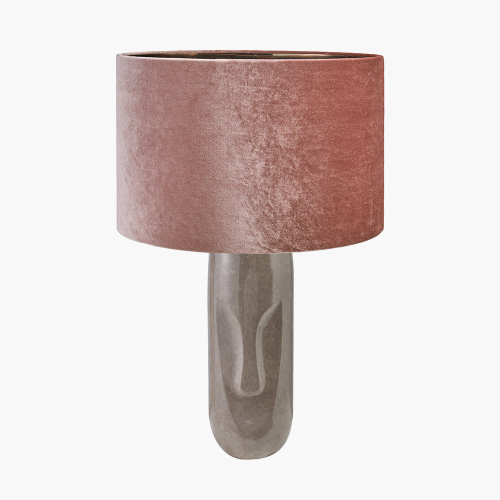 Visage Grey Face Design Tall Stoneware Table Lamp
