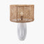 Visage White Face Design Small Stoneware Table Lamp