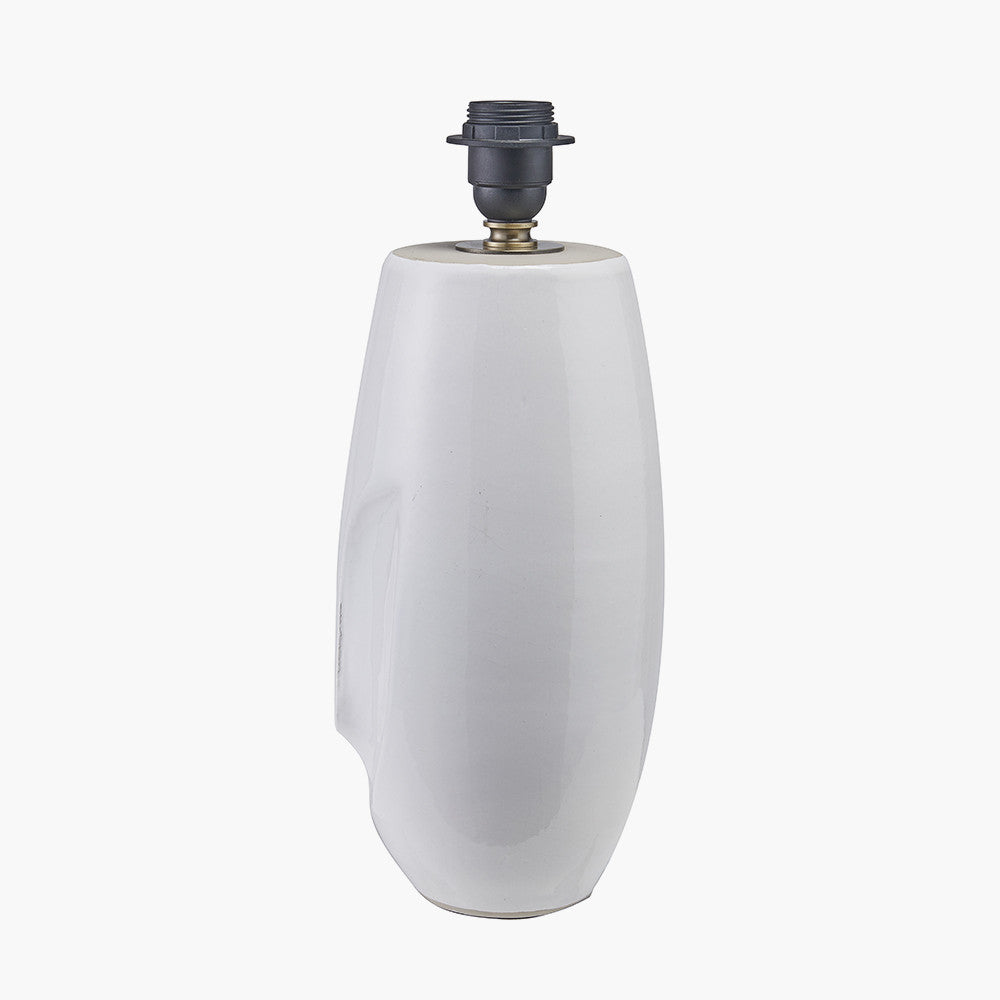 Visage White Face Design Small Stoneware Table Lamp
