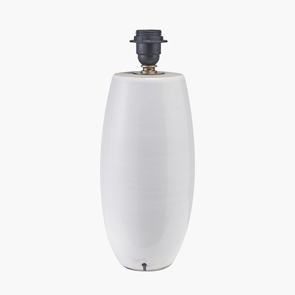 Visage White Face Design Small Stoneware Table Lamp