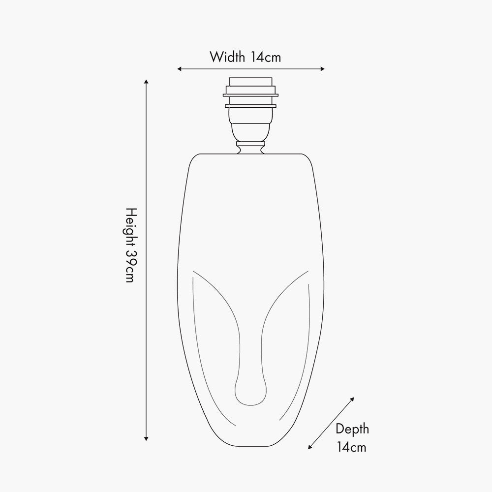 Visage White Face Design Small Stoneware Table Lamp