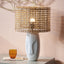 Visage White Face Design Small Stoneware Table Lamp