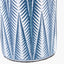 Samara Blue and White Aztec Pattern Ceramic Table Lamp Base with Winston 35cm White Handloom Tapered Lampshade