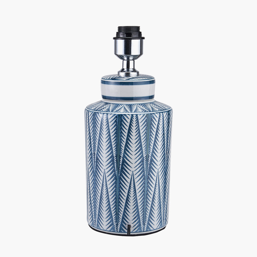 Samara Blue and White Aztec Pattern Ceramic Table Lamp