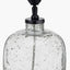 Ophelia Grey Bubble Glass Table Lamp Base with Henry 40cm White Handloom Cylinder Lampshade