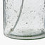 Ophelia Grey Bubble Glass Table Lamp Base with Edward 40cm Pistachio Green Linen Cylinder Lampshade