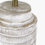 Paihia White Wash Wood Textured Short Table Lamp Base with Edward 30cm Natural Linen Cylinder Lampshade