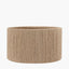 Paihia White Wash Wood Textured Short Table Lamp Base with Issa Natural Rope 30cm Cylinder Lampshade