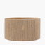 Paihia White Wash Wood Textured Short Table Lamp Base with Issa Natural Rope 30cm Cylinder Lampshade