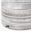 Paihia White Wash Wood Textured Short Table Lamp Base with Lino 30cm Grey Self Lined Linen Cylinder Lampshade