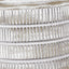 Paihia White Wash Wood Textured Short Table Lamp Base with Lino 30cm White Self Lined Linen Cylinder Lampshade