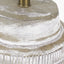 Paihia White Wash Wood Textured Short Table Lamp Base with Lino 30cm White Self Lined Linen Cylinder Lampshade