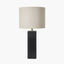 Block Black Ceramic Tall Table Lamp