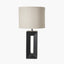 Block Black Ceramic Tall Table Lamp