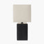 Block Black Ceramic Rectangular Table Lamp