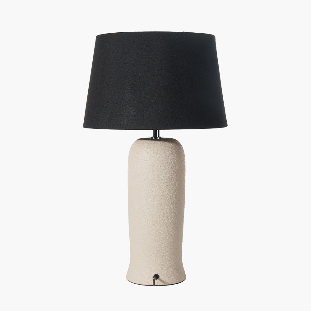 Rushmore Cream Texture Ceramic Table Lamp With Face Detail