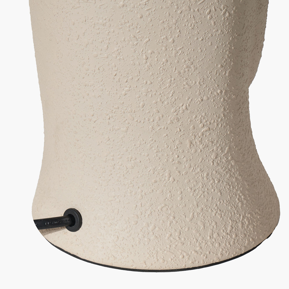 Rushmore Cream Texture Ceramic Table Lamp With Face Detail