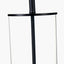 Westwood Clear Glass and Black Metal Table Lamp Base with Harry 35cm Black Cotton Mix Cylinder Lampshade