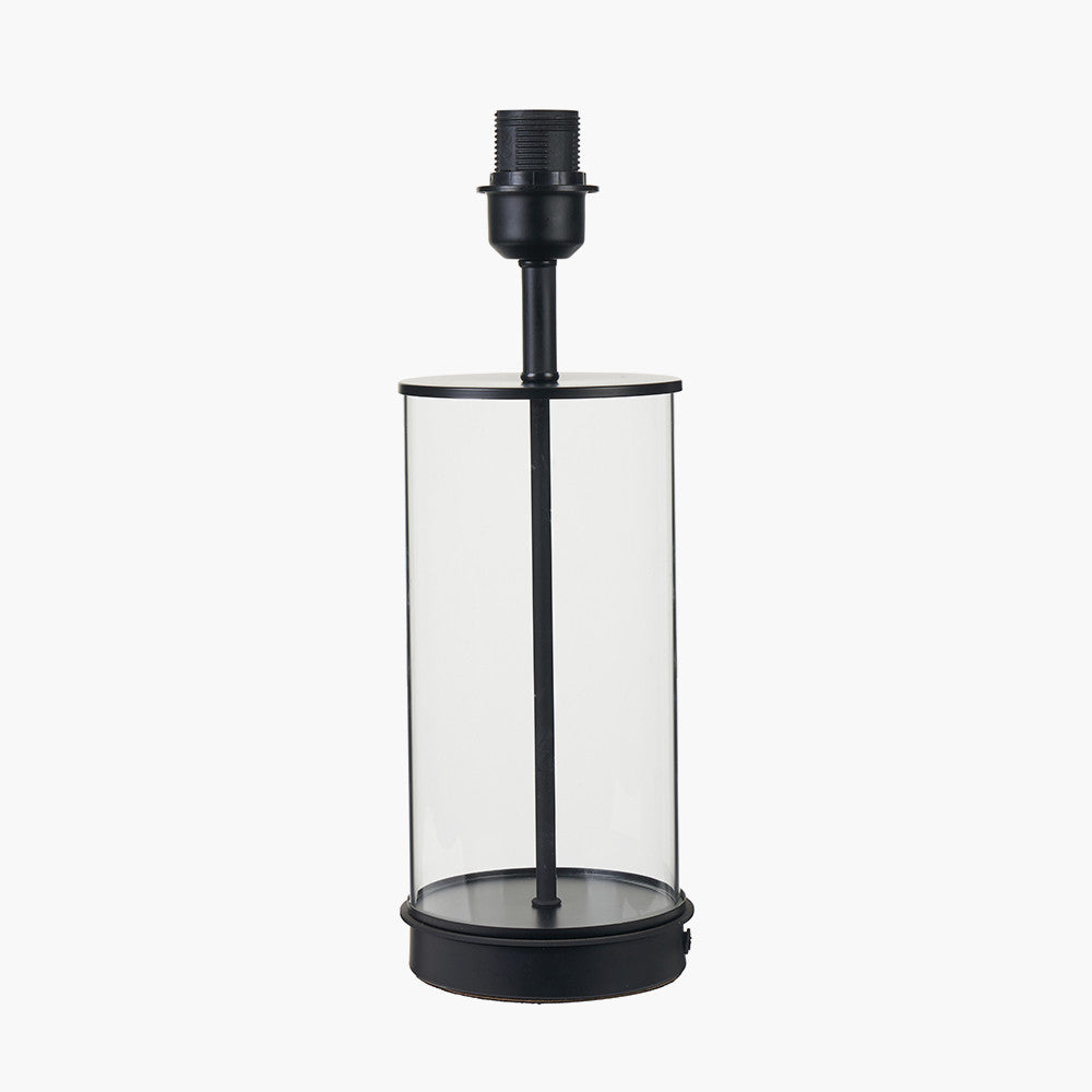 Westwood Clear Glass and Black Metal Table Lamp