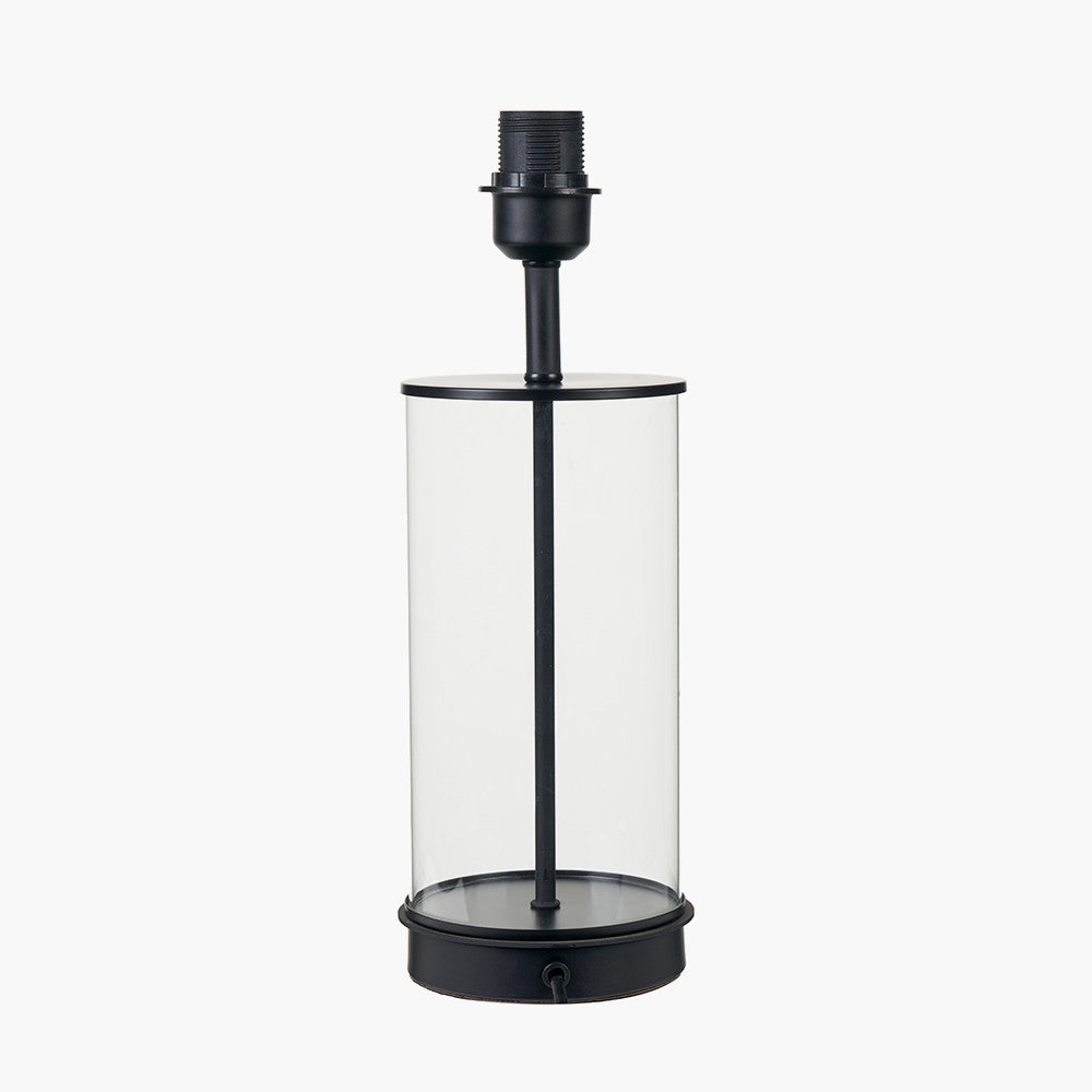 Westwood Clear Glass and Black Metal Table Lamp