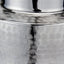 Zuri Large Shiny Silver Metal Pot Table Lamp Base with Harry 45cm Steel Grey Cotton Mix Cylinder Lampshade