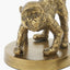 Vervet Antique Brass Metal Monkey Table Lamp Base with Lino 30cm Black Self Lined Linen Cylinder Lampshade