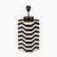 Oskar Black and White Chevron Hand Painted Metal Table Lamp