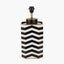 Oskar Black and White Chevron Hand Painted Metal Table Lamp