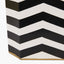 Oskar Black and White Chevron Hand Painted Metal Table Lamp