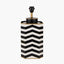 Oskar Black and White Chevron Hand Painted Metal Table Lamp