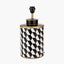 Victor Black and White Geometric Hand Painted Metal Table Lamp