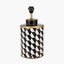 Victor Black and White Geometric Hand Painted Metal Table Lamp