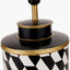 Victor Black and White Geometric Hand Painted Metal Table Lamp