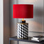 Victor Black and White Geometric Hand Painted Metal Table Lamp