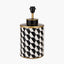 Victor Black and White Geometric Hand Painted Metal Table Lamp