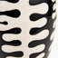 Elkorn Black and White Tall Coral Ceramic Table Lamp Base with Bow 35cm Black Velvet Cylinder Lampshade