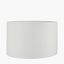 Elkorn Black and White Tall Coral Ceramic Table Lamp Base with Lino 35cm White Self Lined Linen Cylinder Lampshade