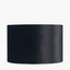 Elkorn Black and White Coral Ceramic Table Lamp Base with Bow 30cm Black Velvet Cylinder Lampshade