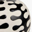 Elkorn Black and White Coral Ceramic Table Lamp Base with Rouen 30cm White Boucle Cylinder Lampshade