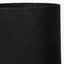 Elkorn Black and White Coral Ceramic Table Lamp Base with Lino 30cm Black Self Lined Linen Cylinder Lampshade