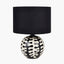 Elkorn Black and White Coral Ceramic Table Lamp Base