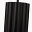 Petula Black Metal Scallop Table Lamp Base with Posy 40cm White Handloom Scalloped Tapered Lampshade