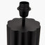 Petula Black Metal Scallop Table Lamp Base with Posy 40cm White Handloom Scalloped Tapered Lampshade