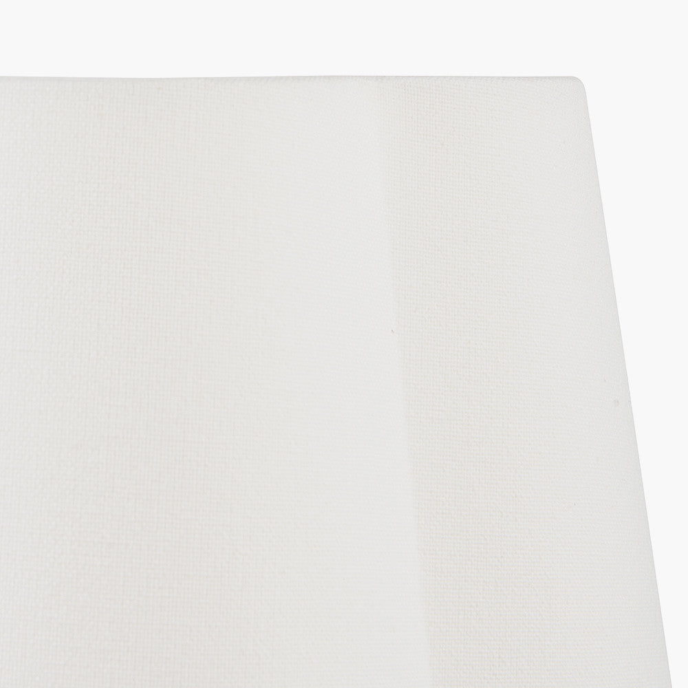 Petula Black Metal Scallop Table Lamp Base with Posy 40cm White Handloom Scalloped Tapered Lampshade